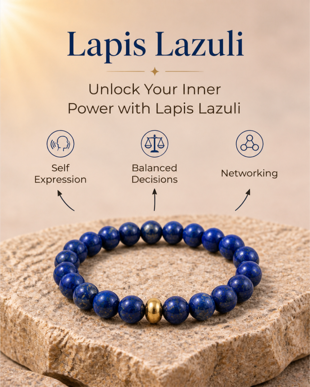 Express & Connect Lapis Lazuli Bracelet