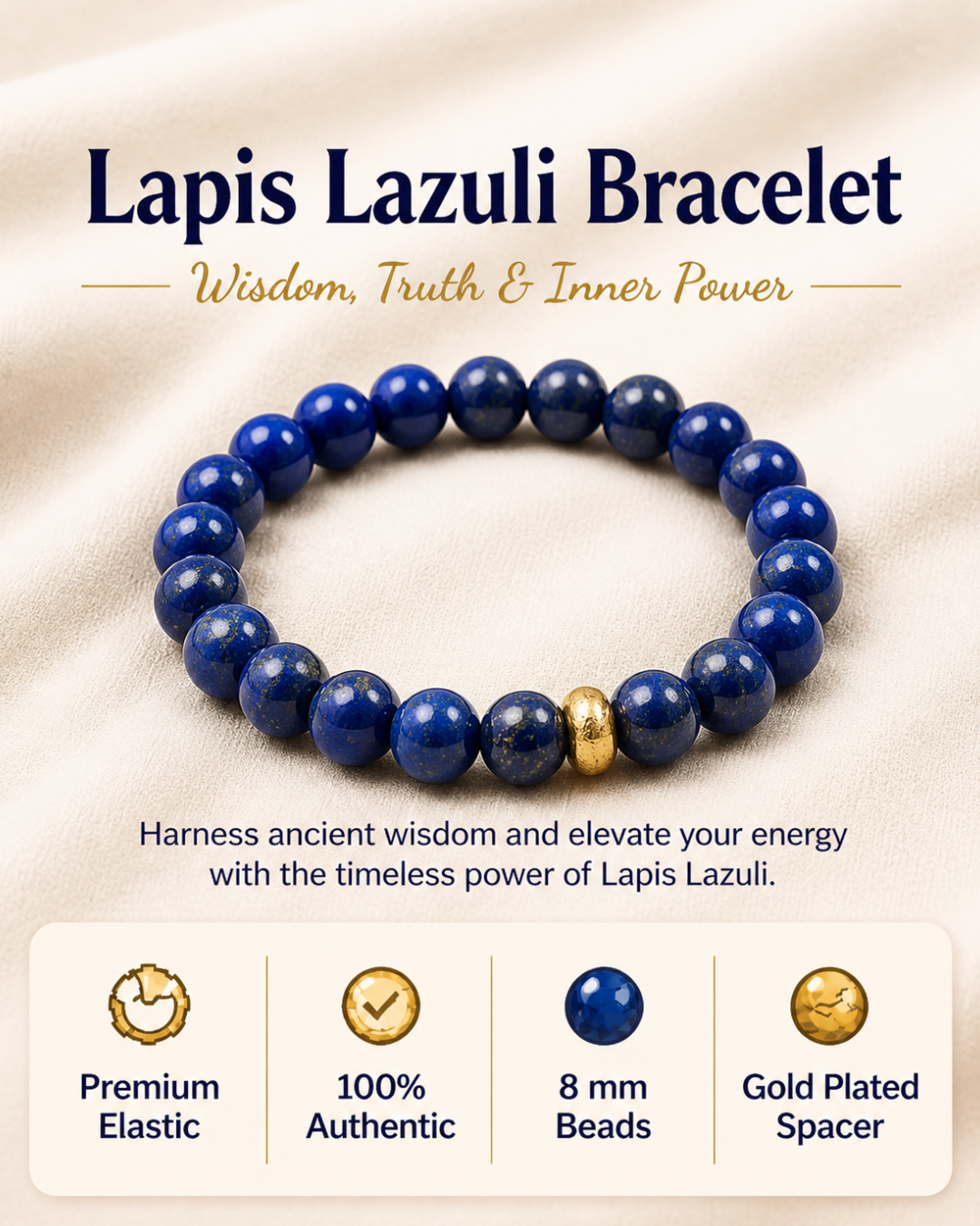 Express & Connect Lapis Lazuli Bracelet