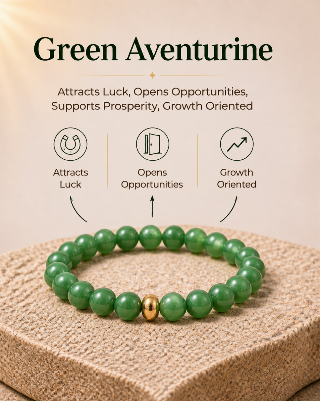 Luck Magnet Green Aventurine Bracelet