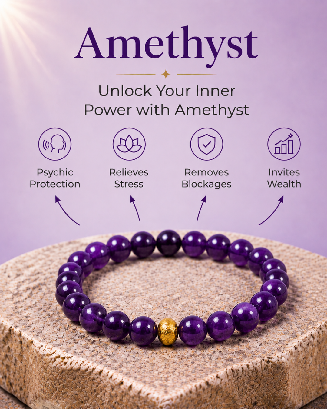 Higher Self Amethyst Bracelet
