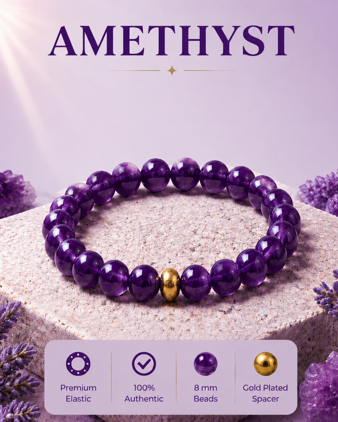 Higher Self Amethyst Bracelet