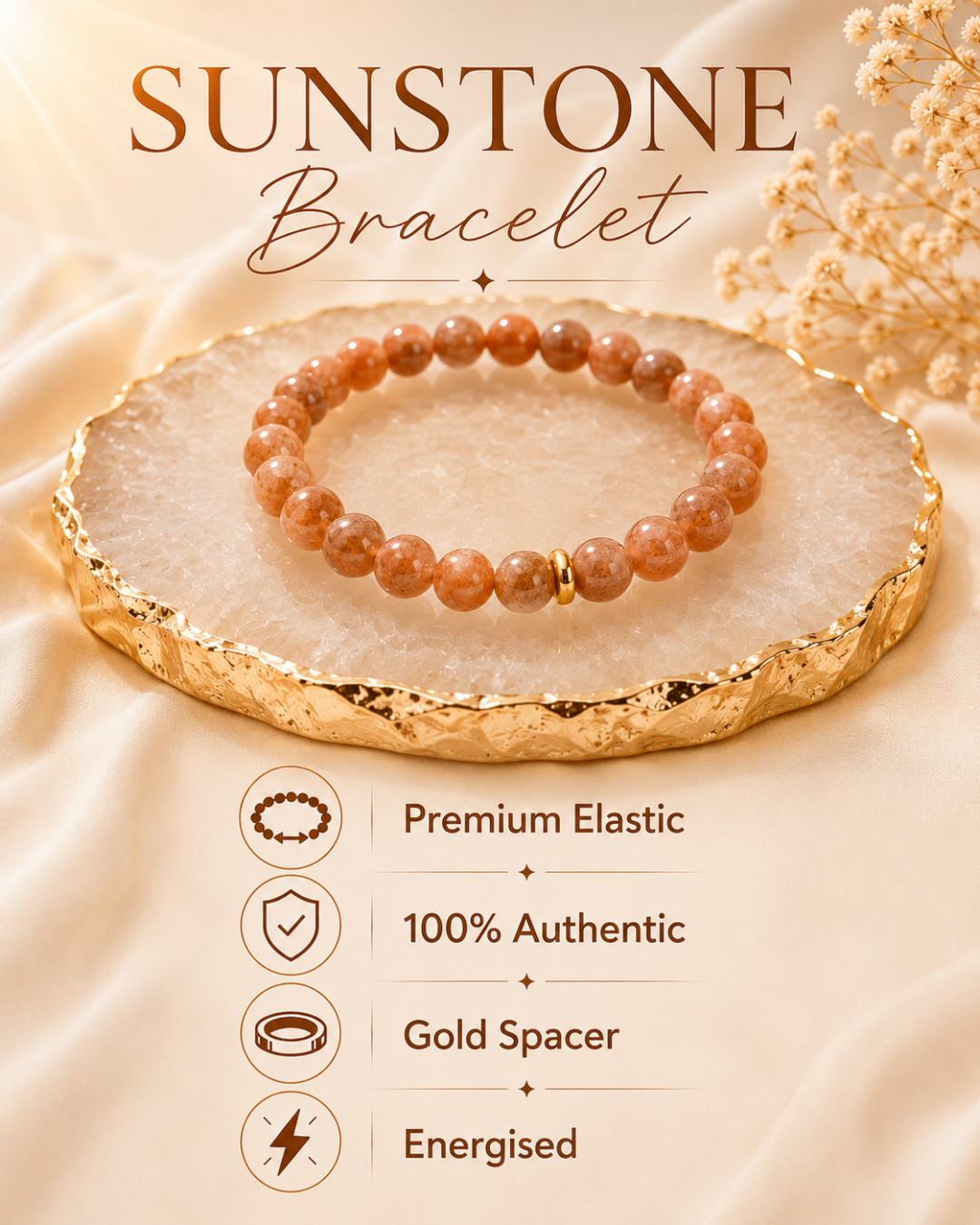 Fame & Name Sunstone Bracelet