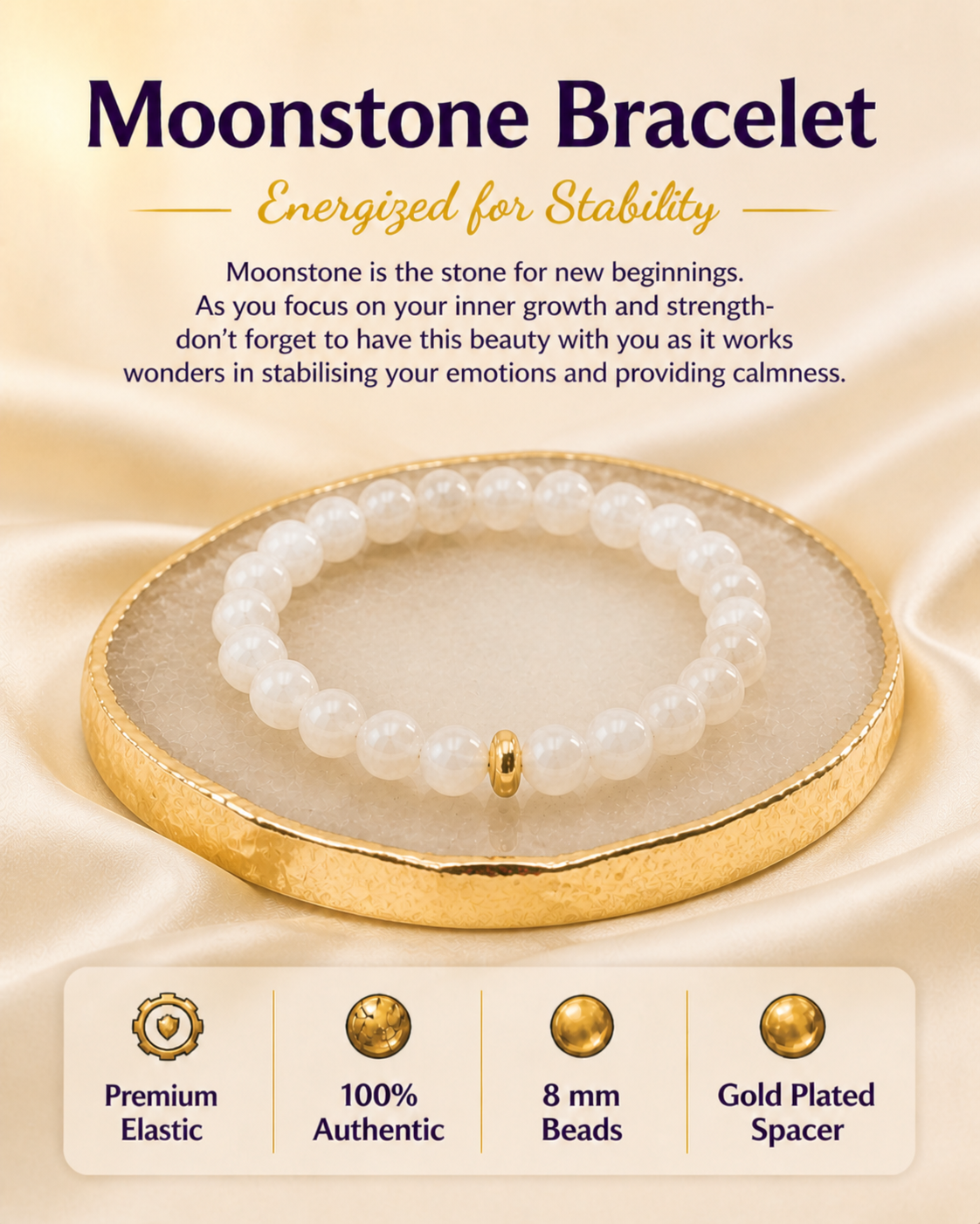Emotion Balancer Moonstone Bracelet