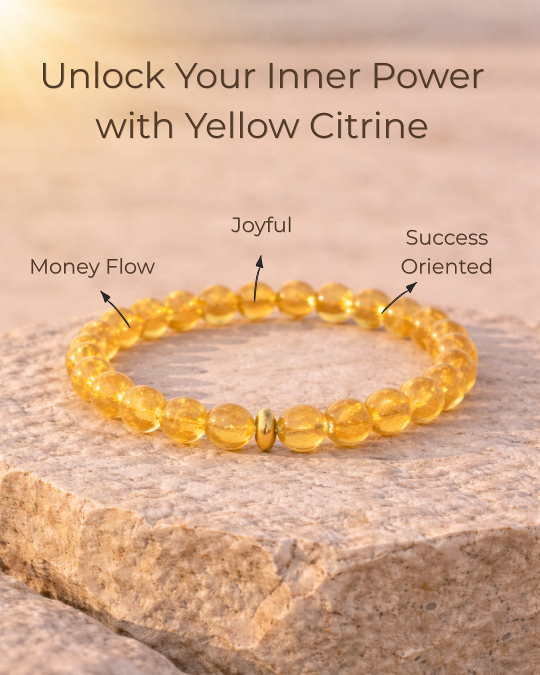 Attract Money Yellow Citrine Bracelet