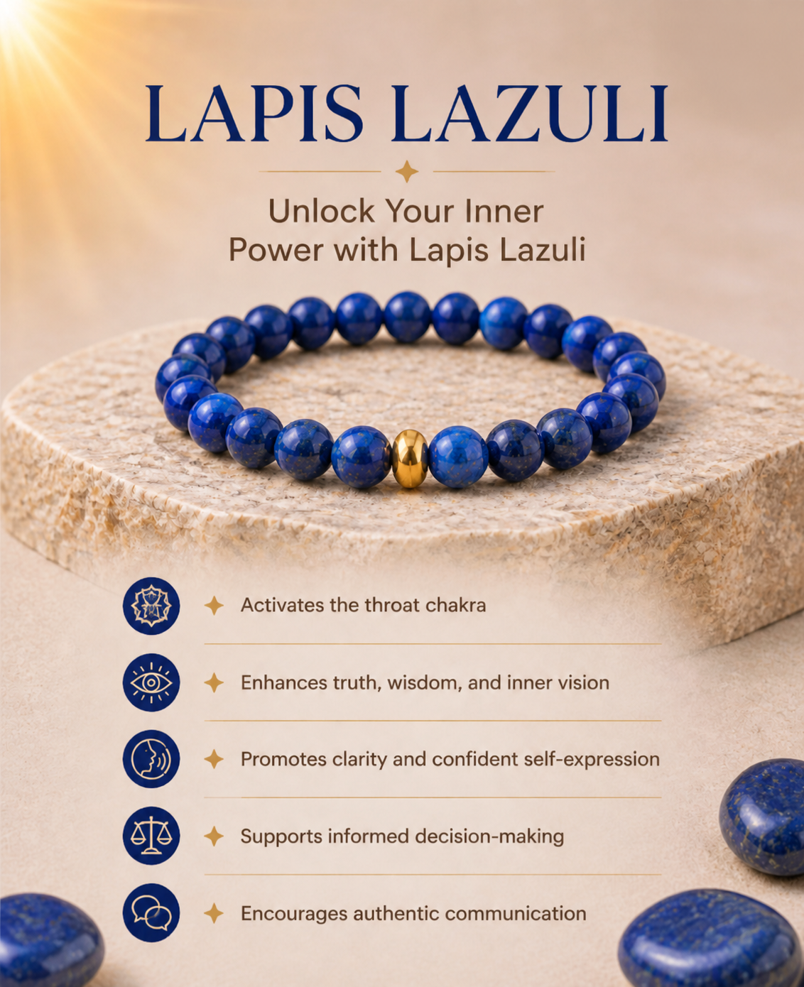 Express & Connect Lapis Lazuli Bracelet