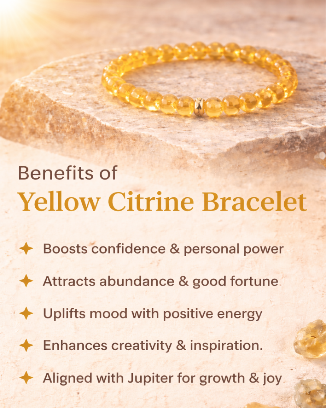 Attract Money Yellow Citrine Bracelet