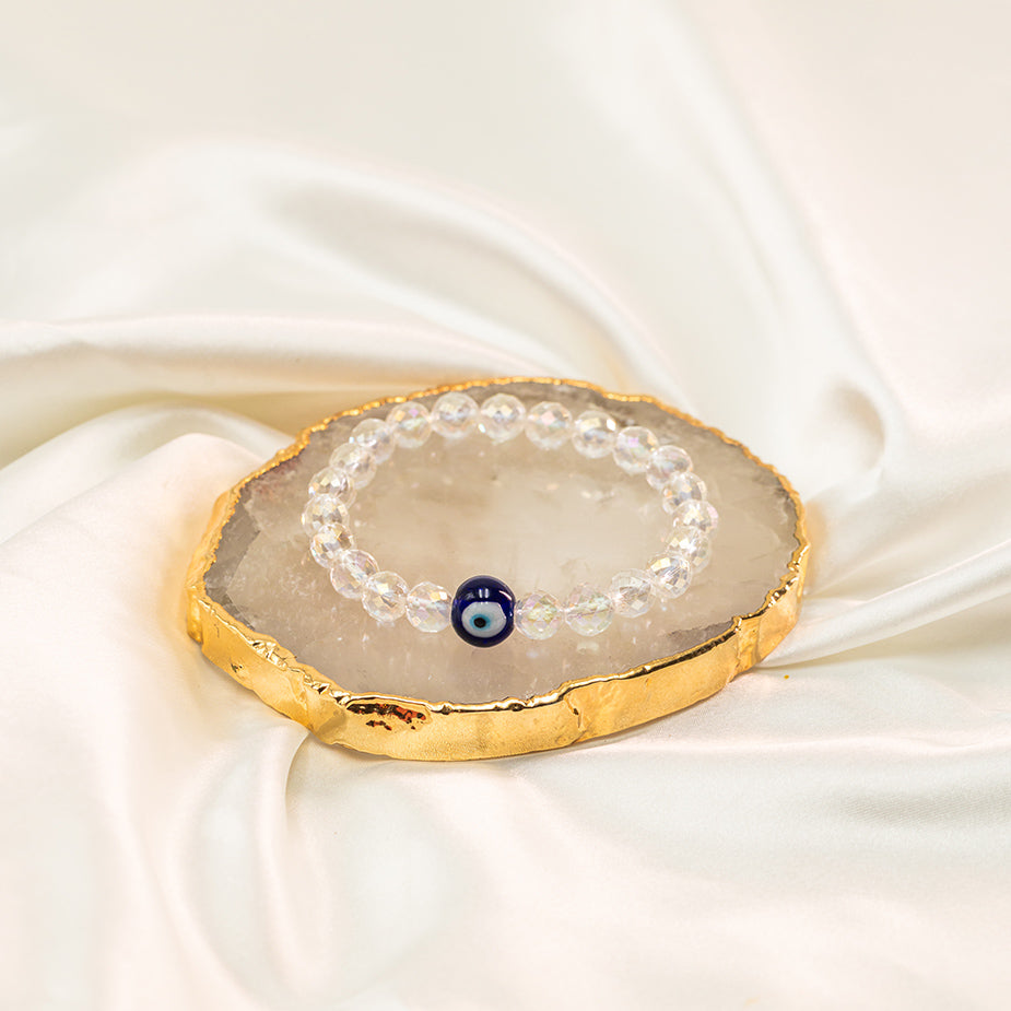 Aura Quartz+Evil Eye Bracelet