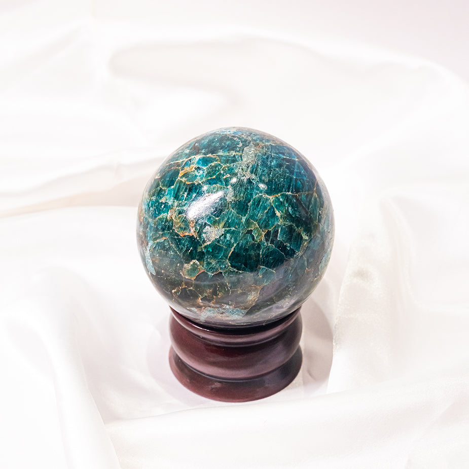 Blue Apatite Sphere