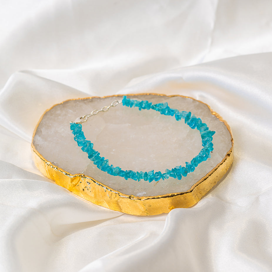 Blue Apatite Chips Bracelet