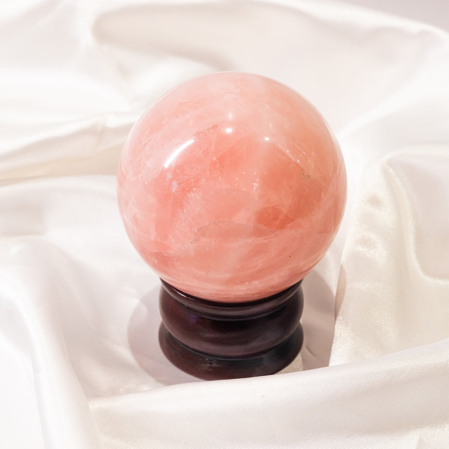 Brazilian Grade Rose quartz sphere