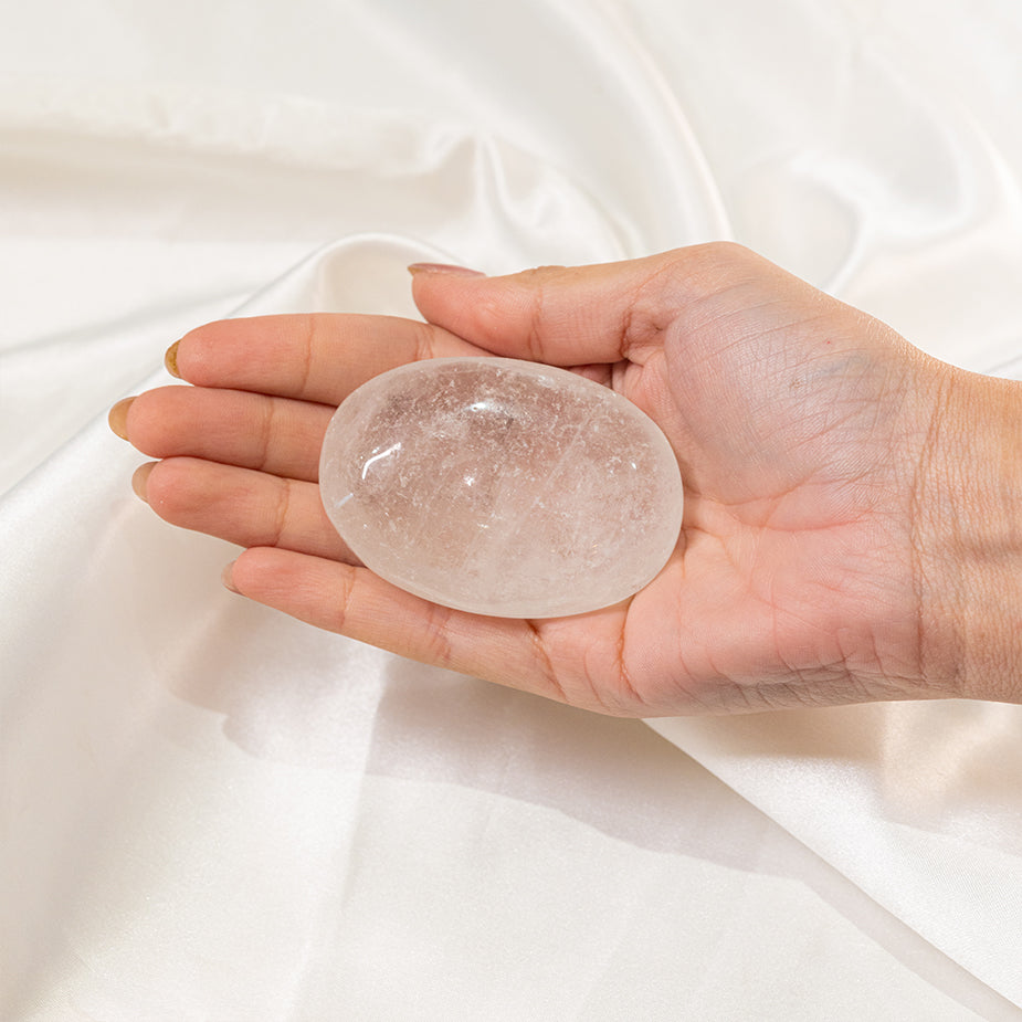 Clear Quartz Palm Stone
