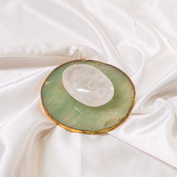 Clear Quartz Palm Stone