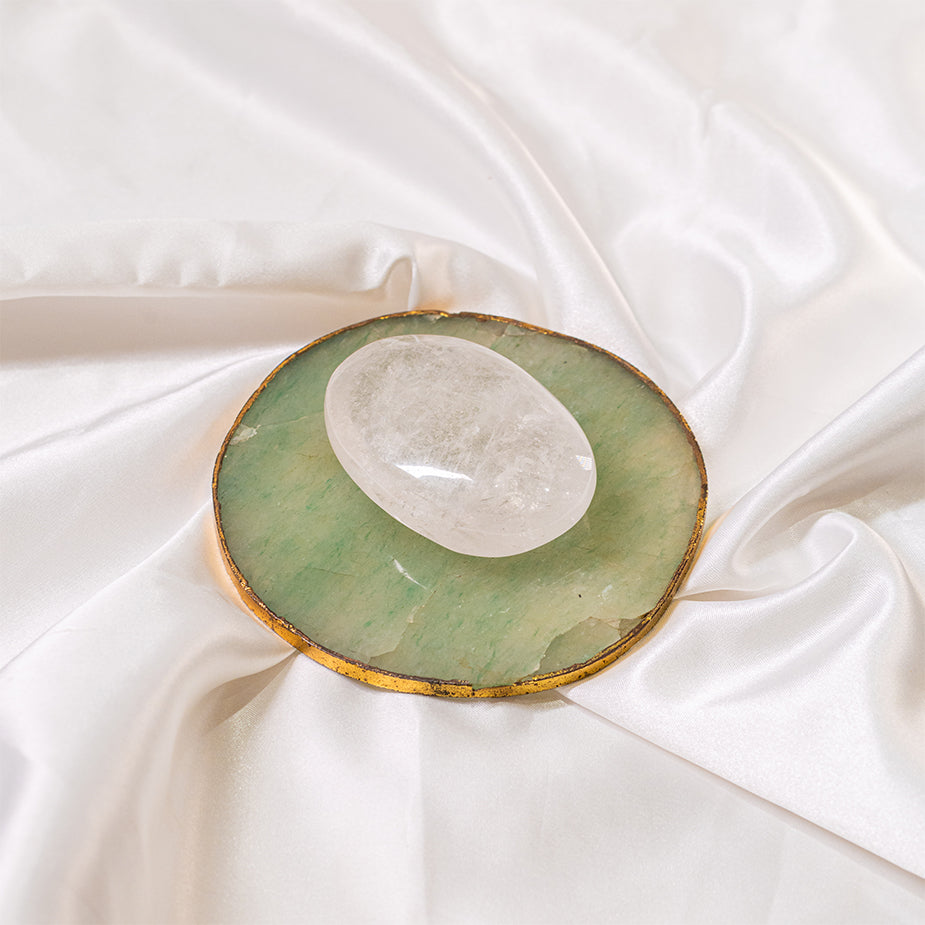 Clear Quartz Palm Stone
