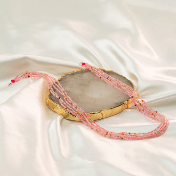 Rose Quartz Necklace with silver