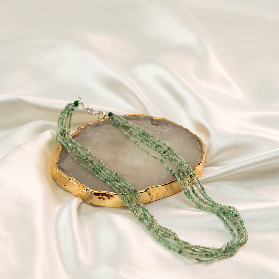 Green Aventurine Necklace with Silver
