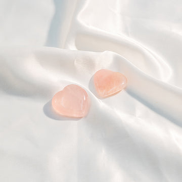 Rose quartz Twin Hearts