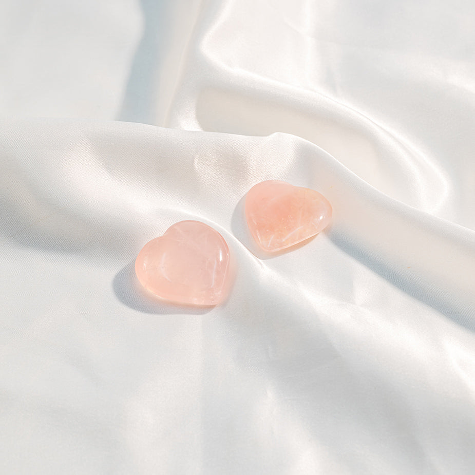 Rose quartz Twin Hearts