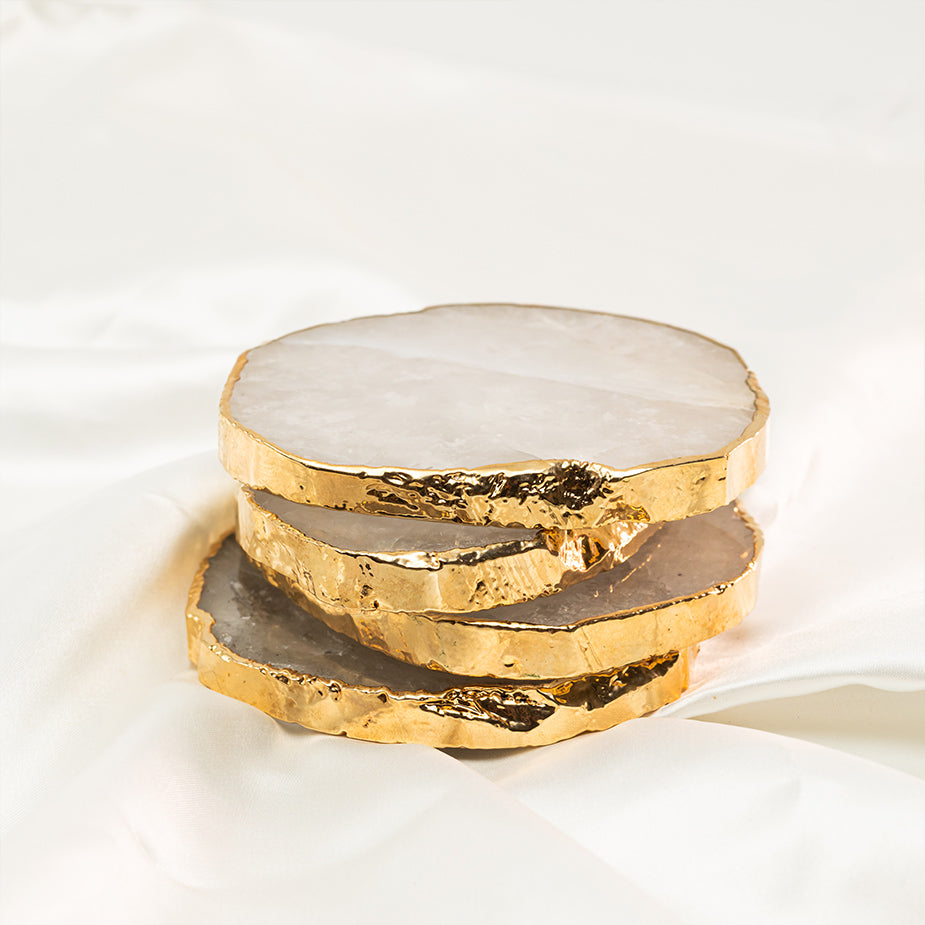 AAA + Brazillian Clear Quartz Coasters