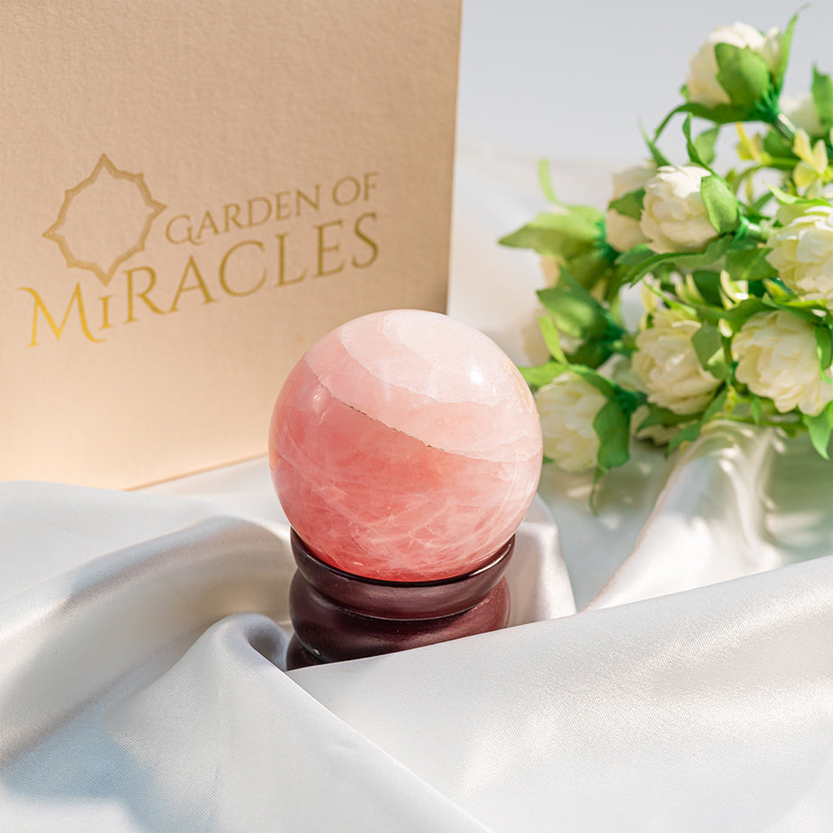 Brazilian Grade Rose quartz sphere