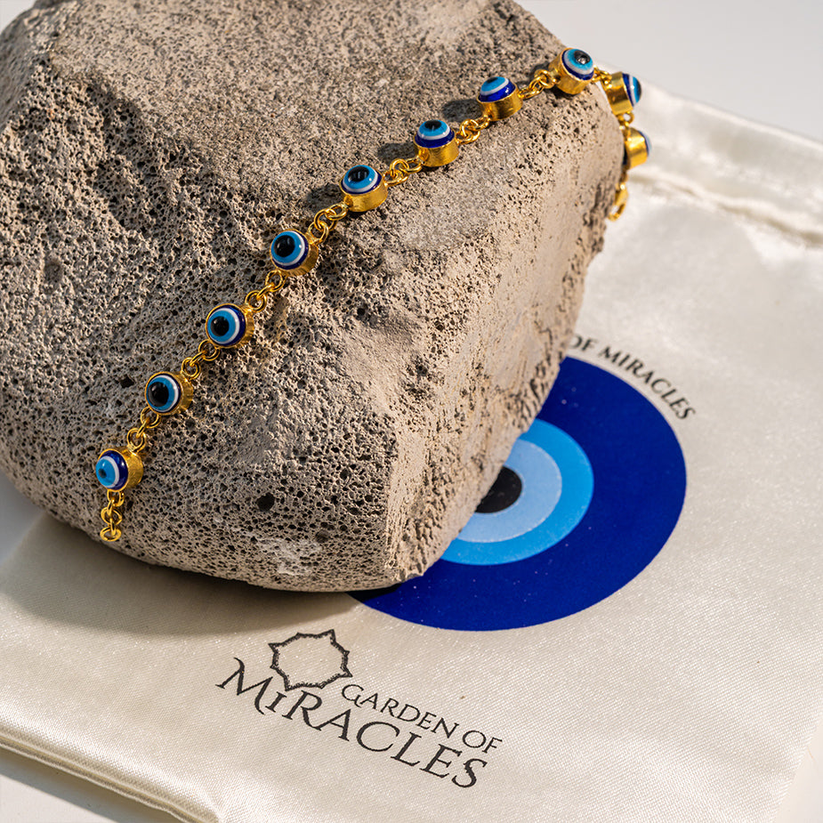 10 Evil Eye Bracelet in Silver