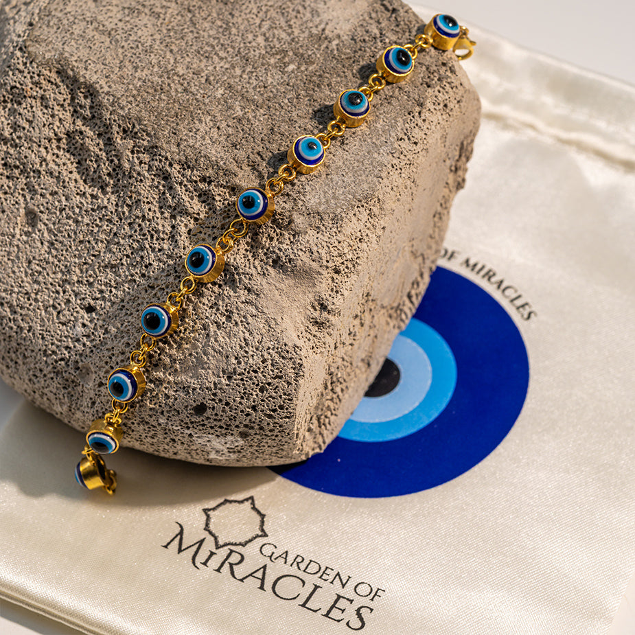 10 Evil Eye Bracelet in Silver