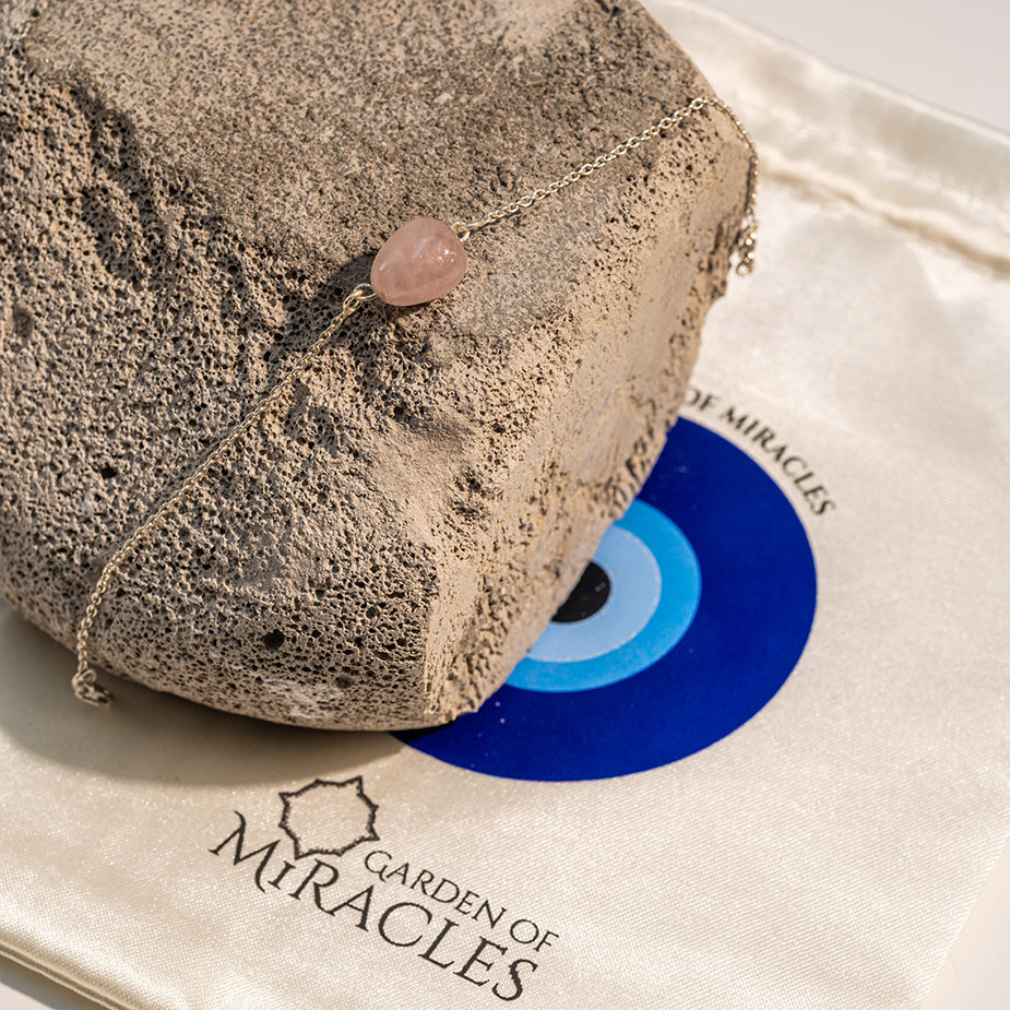 Rose Quartz Bracelet in Silver