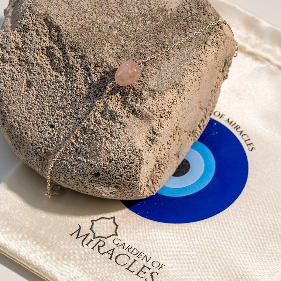 Rose Quartz Bracelet in Silver