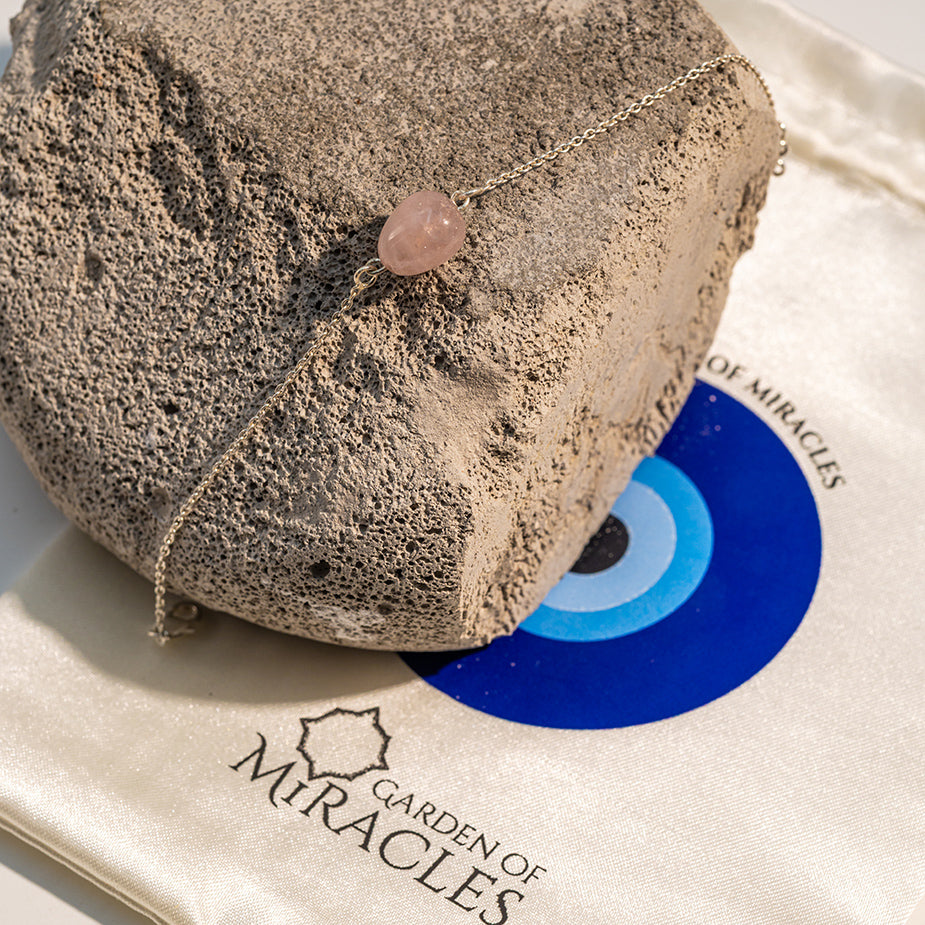 Rose Quartz Bracelet in Silver