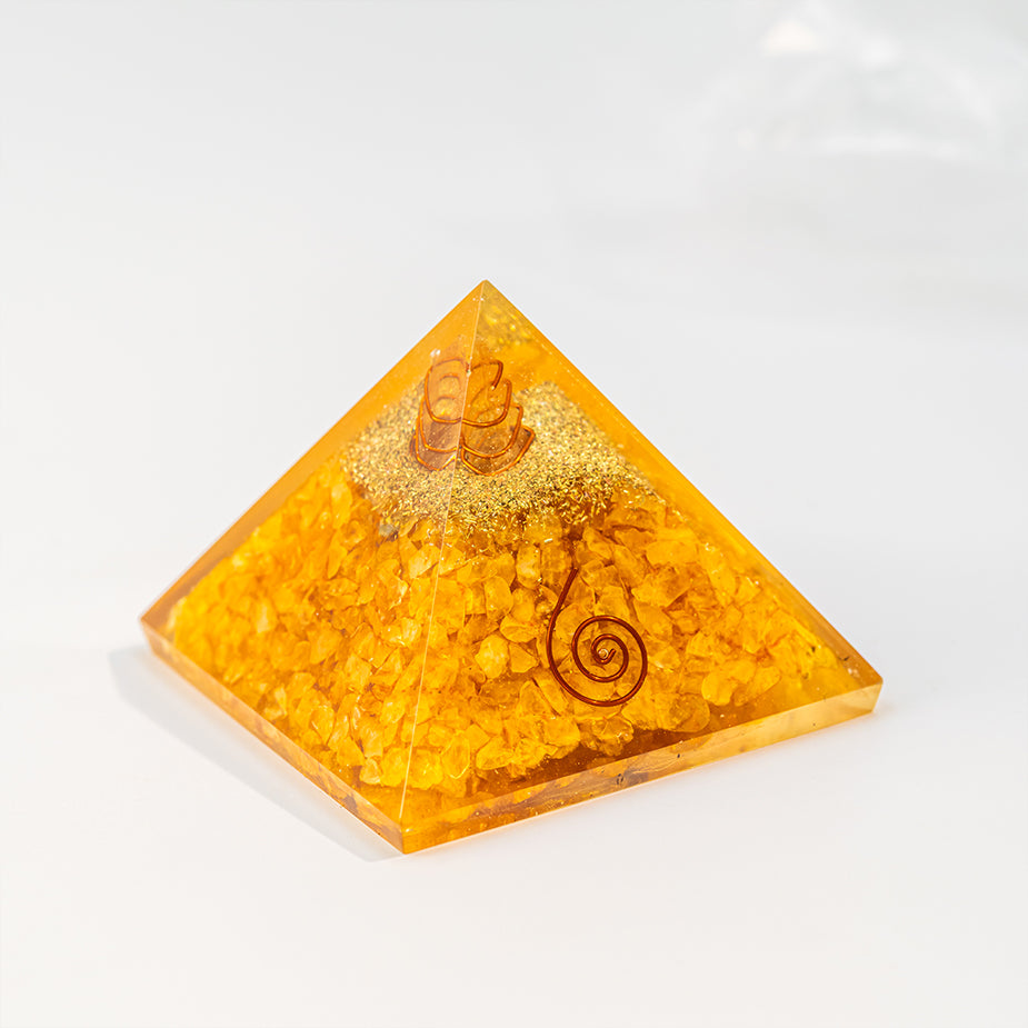 Yellow Citrine Oregon Pyramid