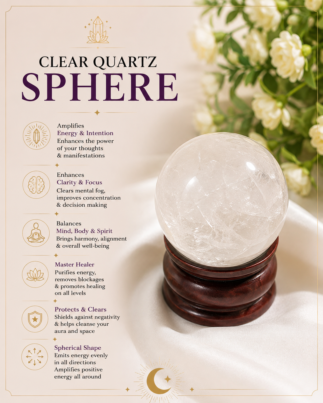 Clear quartz Sphere