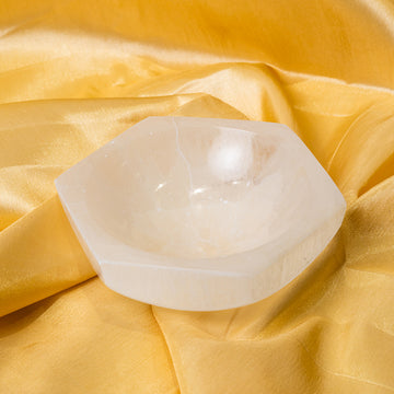 Selenite Hexagan Bowl