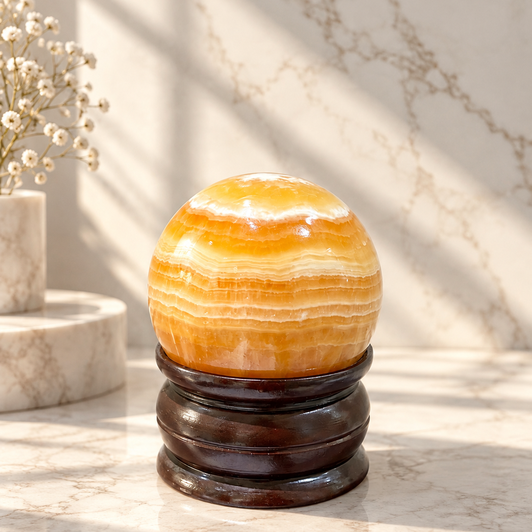 Yellow Calcite Sphere