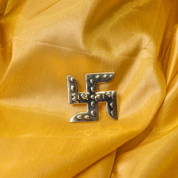 ⁠Pocket Size Silver Swastik