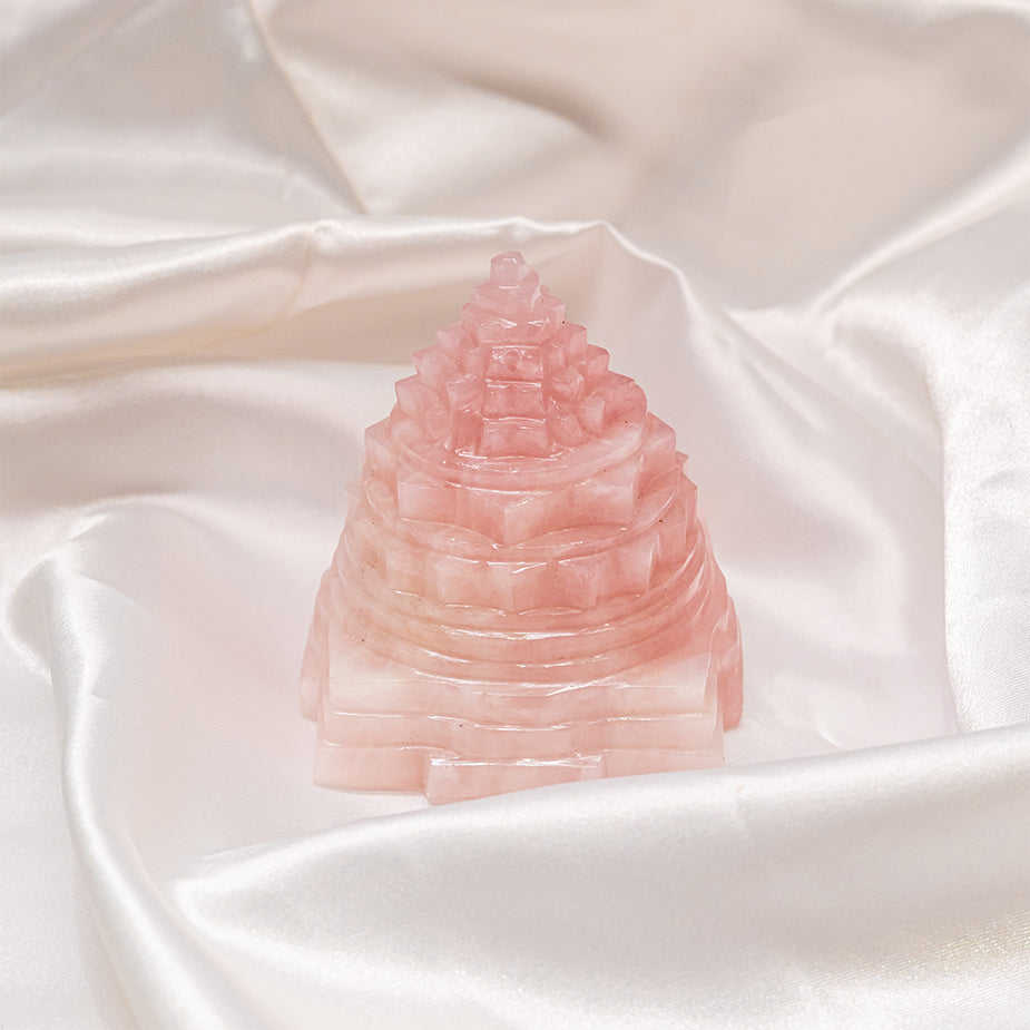 Rose quartz Shri Yantra