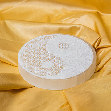 Selenite Yin Yang Coaster