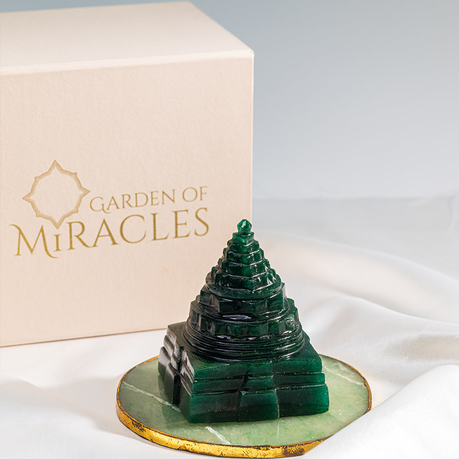 Dark Green Aventurine Shri Yantra