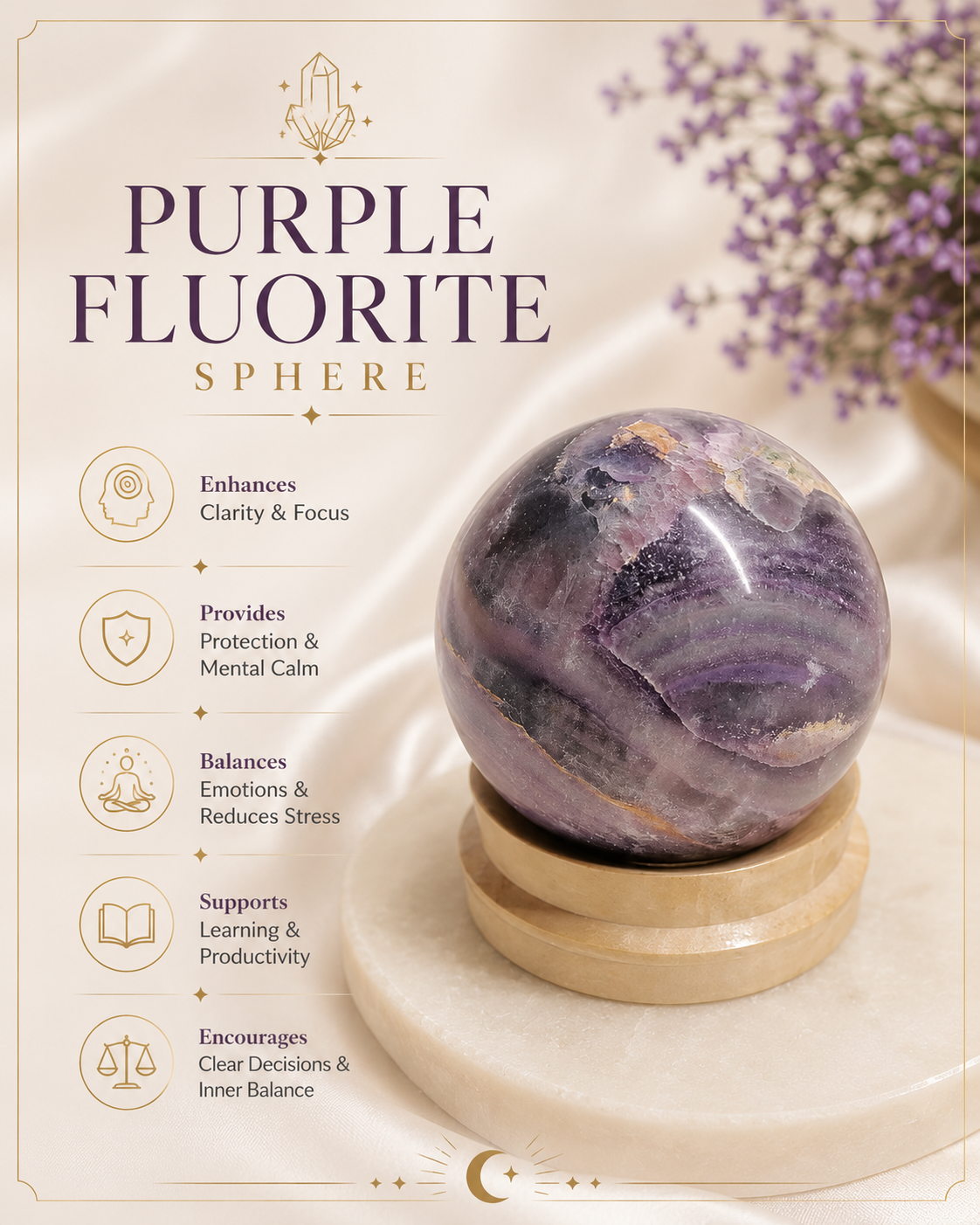 Purple Flourite Sphere