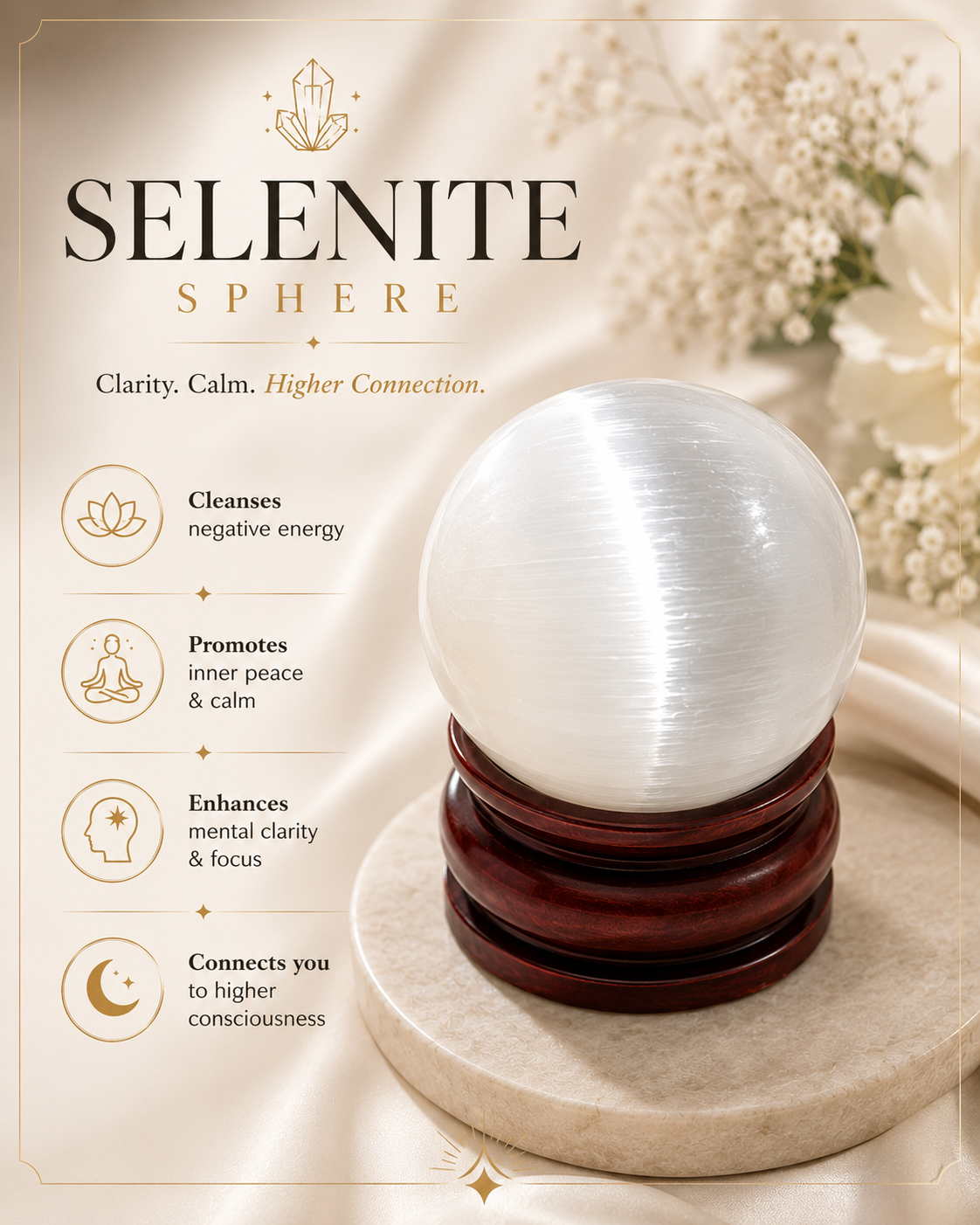 Selenite Sphere